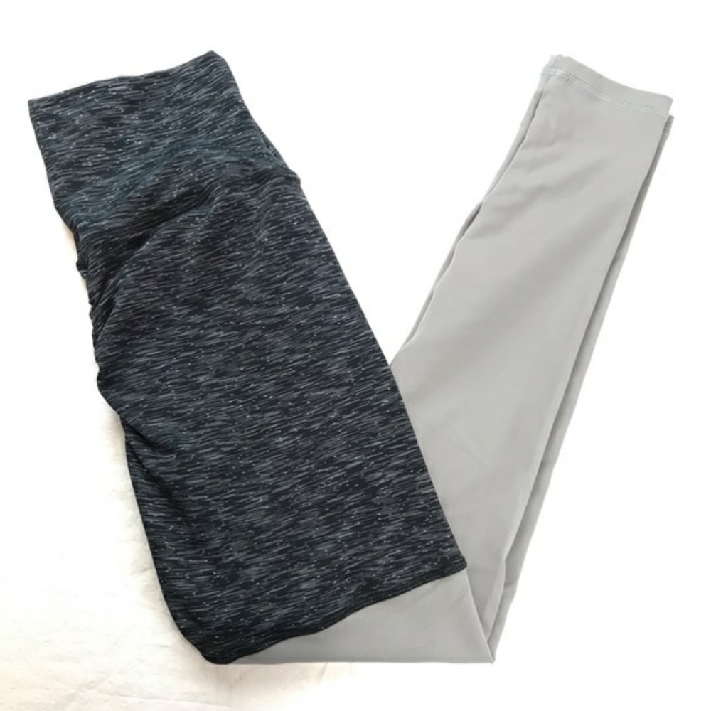 Elegant Charcoal and Light Gray Women's Leggings